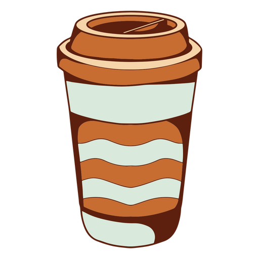 Decorated coffee cup PNG Design