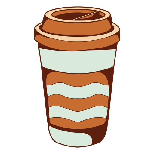 xícara de café decorada Desenho PNG