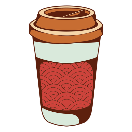 Cardboard coffee cup icon PNG Design