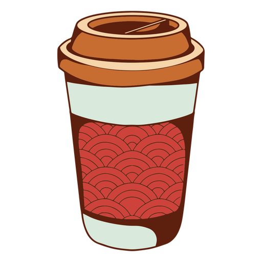 Symbol für eine Kaffeetasse aus Pappe PNG-Design