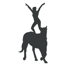Garota não salta acrobacia no cavalo Desenho PNG