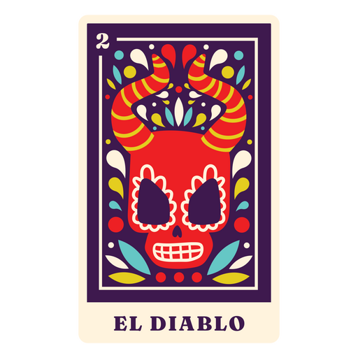 El diablo mexikanische Feiertags-Tarotkarte PNG-Design