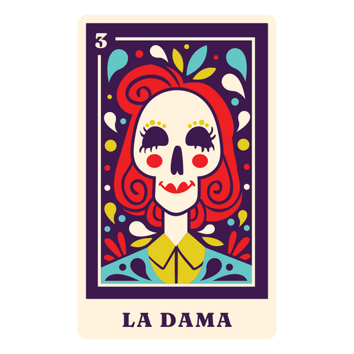 La dama mexikanische Feiertags-Tarotkarte PNG-Design
