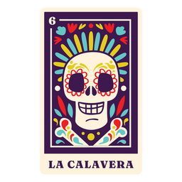 La Calavera Mexican Holiday Tarot Card PNG & SVG Design For T-Shirts