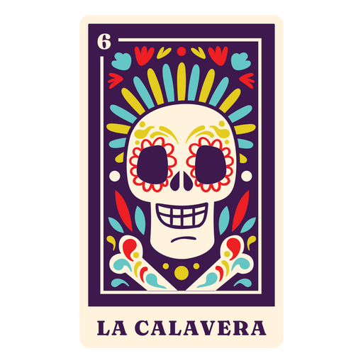 La calavera mexican holiday tarot card PNG Design