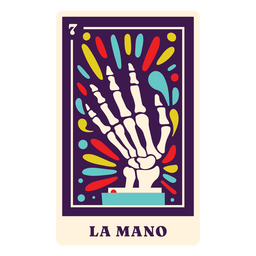Carta de tarô de férias mexicanas La mano Desenho PNG