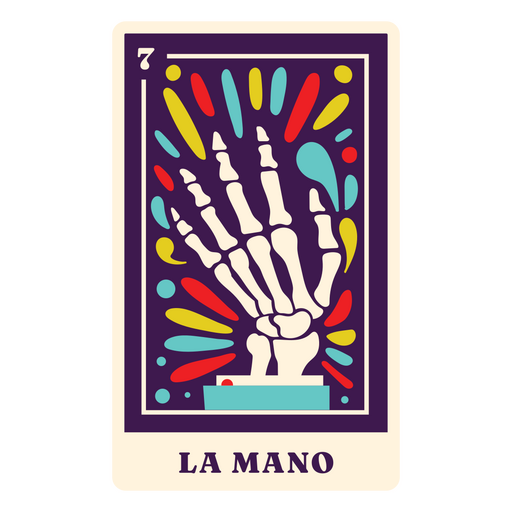 La mano mexican holiday tarot card PNG Design