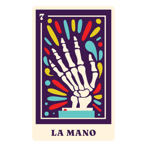Tarot de fiesta mexicana la mano Diseño PNG