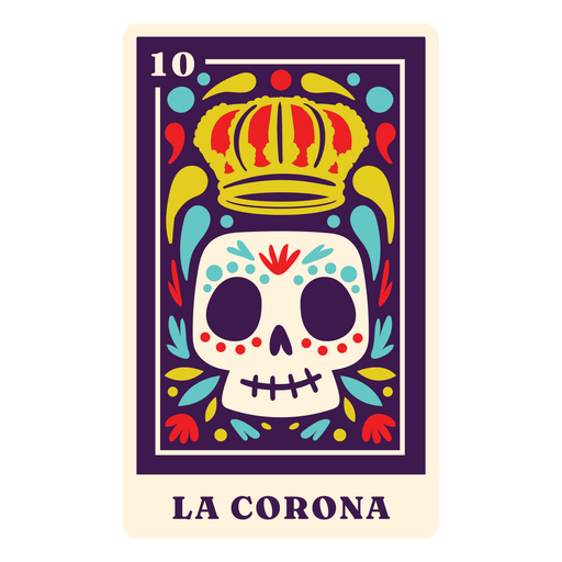 La corona cartão de tarô de férias mexicanas Desenho PNG