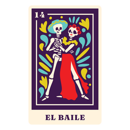 El baile carta de tarô de férias mexicanas Desenho PNG