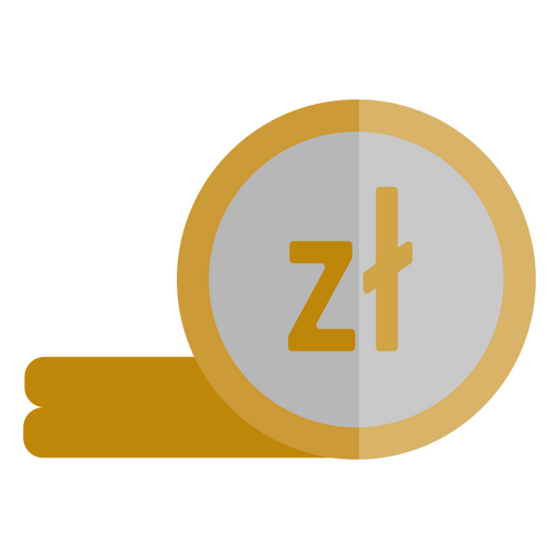 Polish currency icon PNG Design