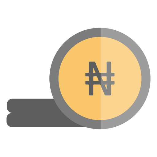 Icono de moneda de moneda nigeriana Diseño PNG