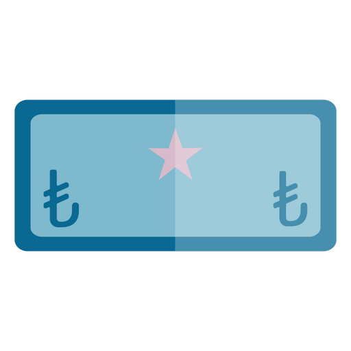 Turkish currency icon PNG Design