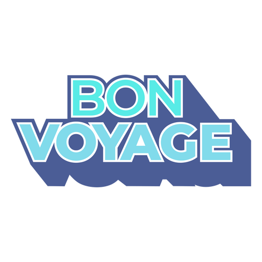 Bon voyage cita insignia moderna Diseño PNG
