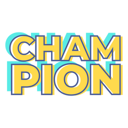 Campeón cita cartel moderno Diseño PNG