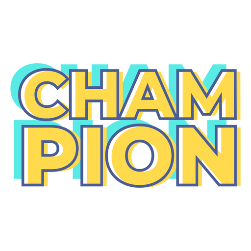 Campeón cita cartel moderno Diseño PNG