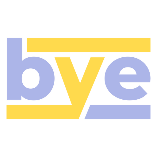 Bye quote modern sign PNG Design