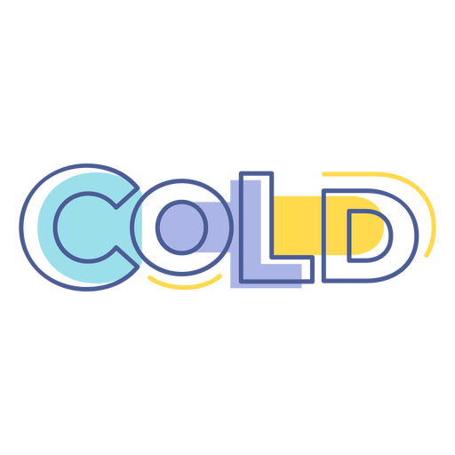 Cold colorful sign PNG Design