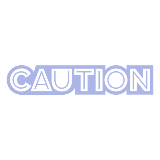 Caution quote modern badge PNG Design