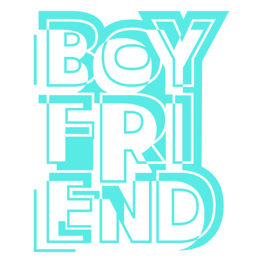 Boyfriend quote modern sign PNG Design