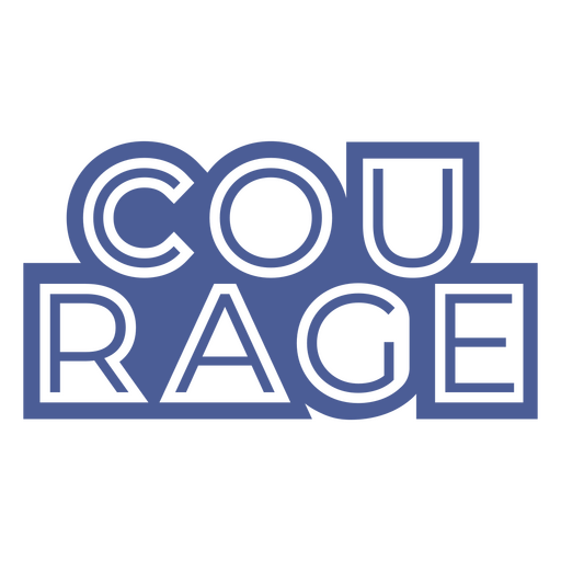 Courage modern sign PNG Design