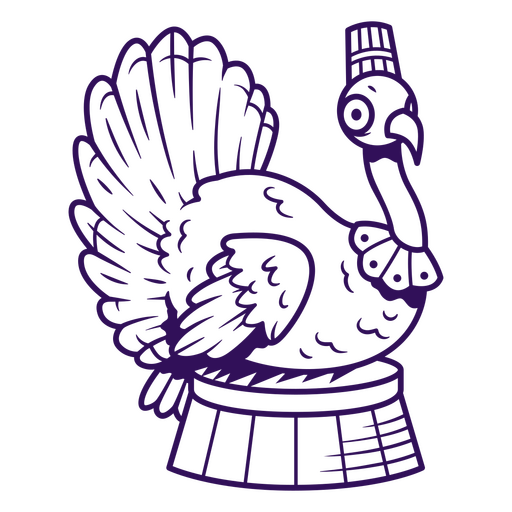 Circus turkey character PNG Design