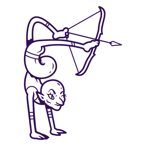 Archery spooky circus monster PNG Design