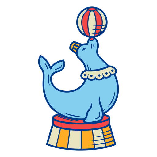 Robbenball-Trick im Zirkus PNG-Design