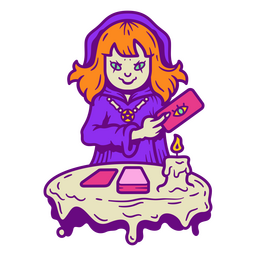 Chica psíquica de circo espeluznante Diseño PNG
