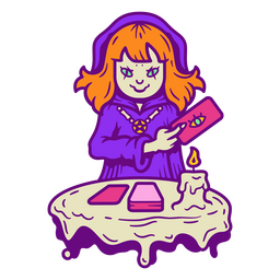 Spooky circus psychic girl PNG Design Transparent PNG