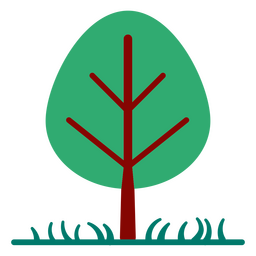 Baum minimalistische Landschaftsikone PNG-Design