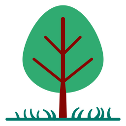 Tree minimalist scenery icon PNG Design