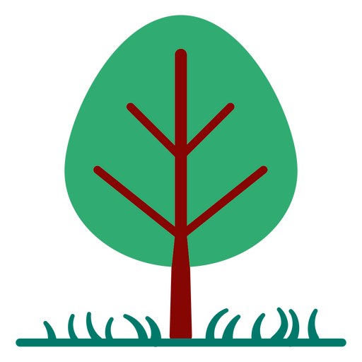 Ícone de cenário minimalista de árvore Desenho PNG