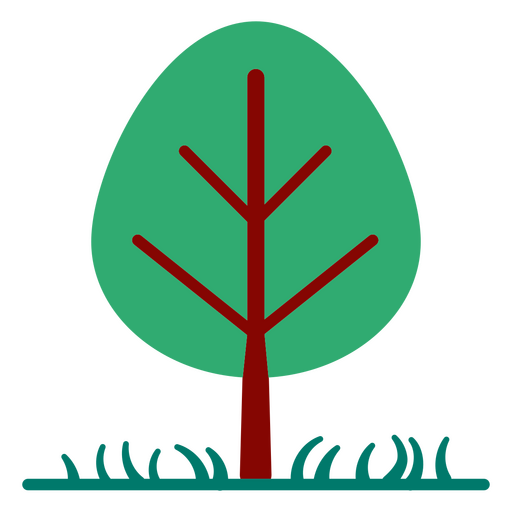 Icono de paisaje minimalista de ?rbol Diseño PNG