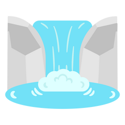 ícone de cenário de cachoeira Desenho PNG Transparent PNG