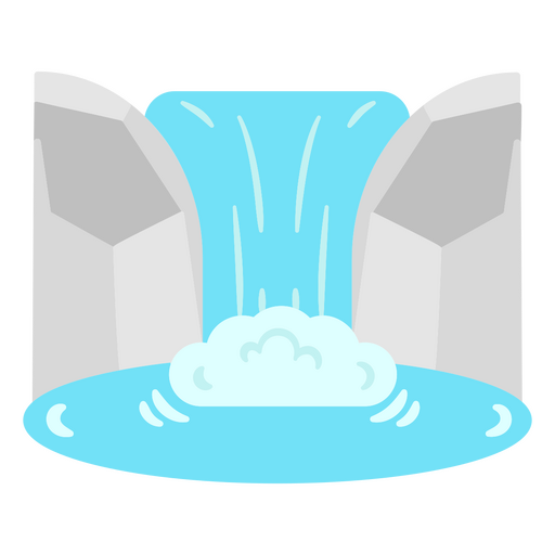 Waterfall scenery icon PNG Design