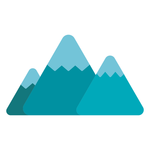 Icono de montañas minimalistas Diseño PNG