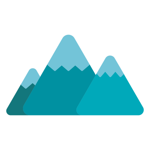 Minimalist mountains icon PNG Design