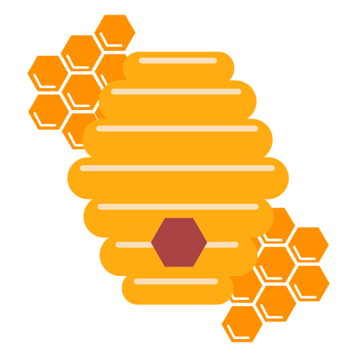 Bee honeycomb minimalist icon PNG Design