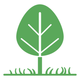 Icono de árbol minimalista simple Diseño PNG