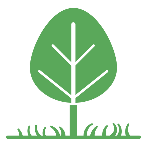 Simple minimalist tree icon PNG Design