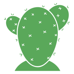Icono de recorte minimalista de cactus Diseño PNG