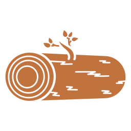 Wood trunk minimalist icon PNG Design