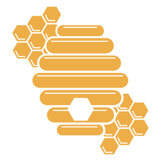 Bee honeycomb icon PNG Design