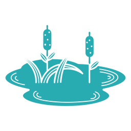 Rohrkolben In Einem TeichSymbol PNG Und SVGDesign Für TShirts