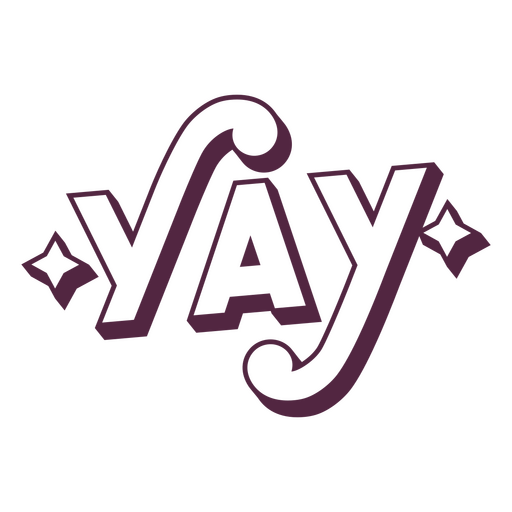 Yay-Zitat-Abzeichen PNG-Design
