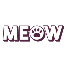 Insignia de miau Diseño PNG
