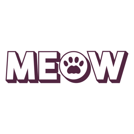Meow badge PNG Design