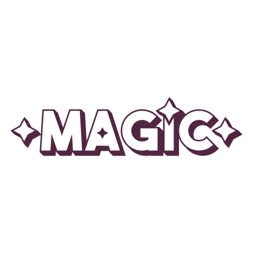 Magic sparkly badge PNG Design
