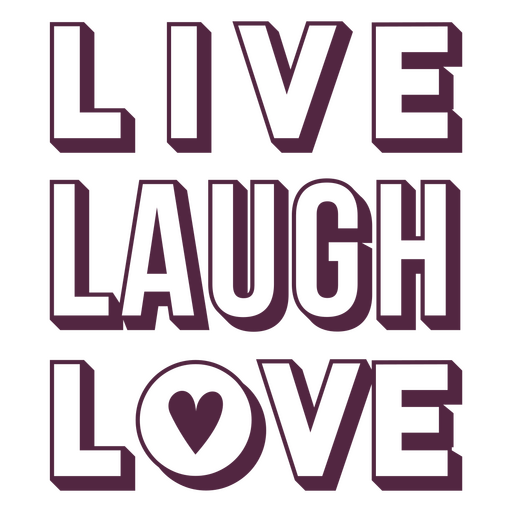 Live laugh love quote sign PNG Design